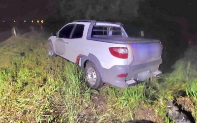 Motorista dorme ao volante e sai da pista na SC-150