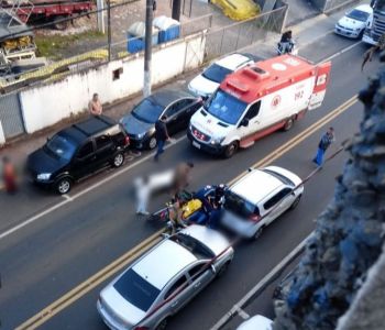 Colisão entre carro e moto é registrada em Joaçaba