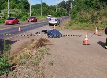 Acidente de trânsito entre carro e moto deixa homem morto no Oeste