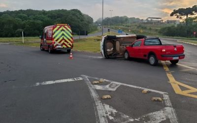 Uma pessoa fica ferida em acidente no Trevão de Irani