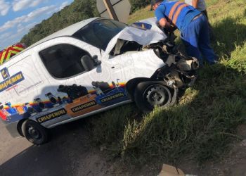 Colisão no Trevão de Irani deixa condutor ferido