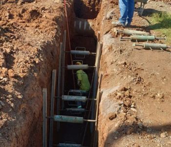 Obras de ampliação do sistema de esgoto, no Bairro Pinheiros de Catanduvas, estão sendo finalizadas