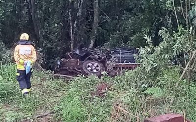  Motorista perde a vida após caminhonete sair da pista e capotar