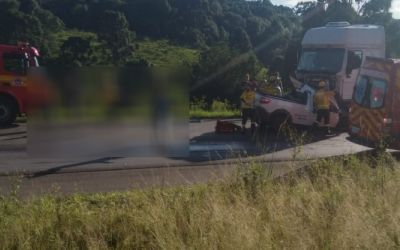 Jovem perde a vida em colisão frontal na BR-282, em Campos Novos