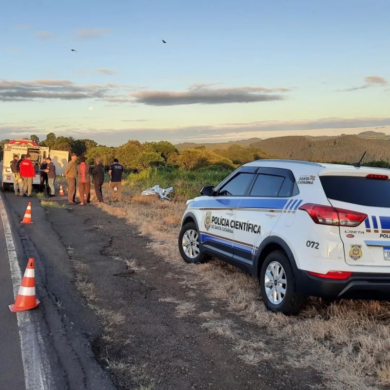 Motorista de carro é preso após atropelar e matar caminhoneiro em Irani