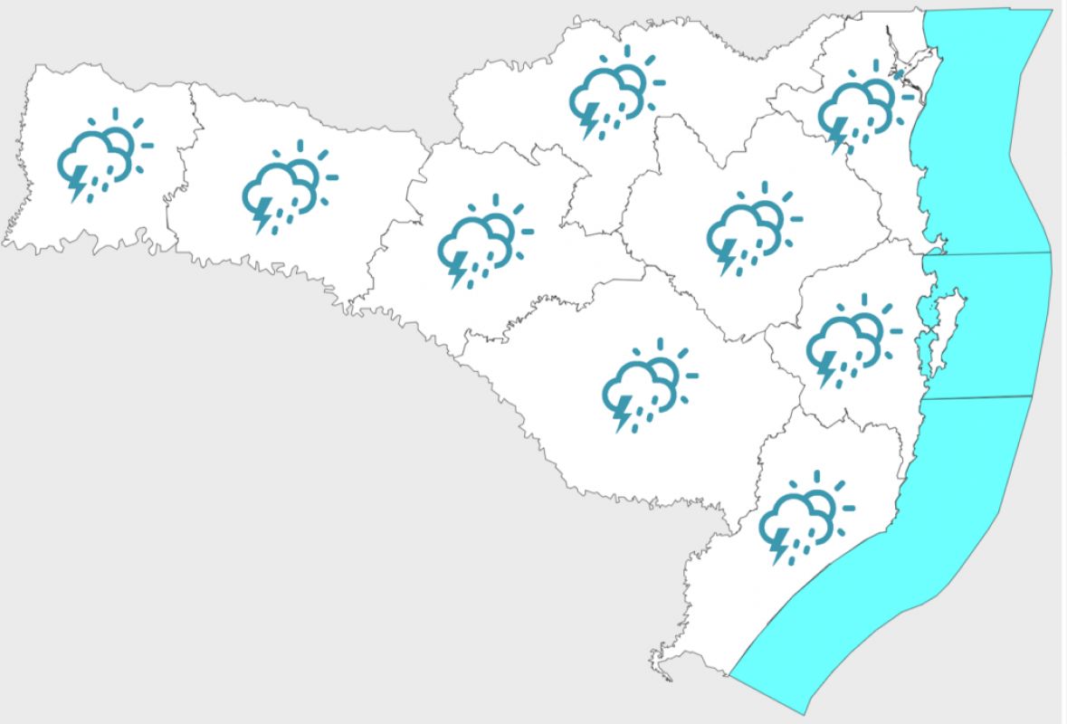 Confira a previsão do tempo para esta terça-feira em SC