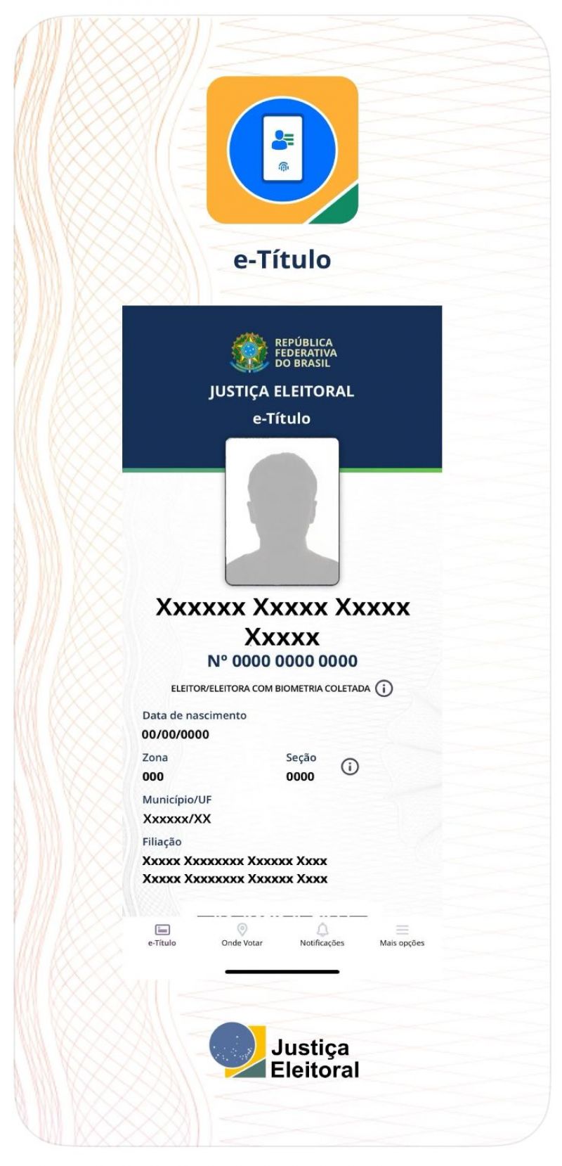 Eleitores devem baixar ou atualizar o E-titulo antes do dia da eleição. 