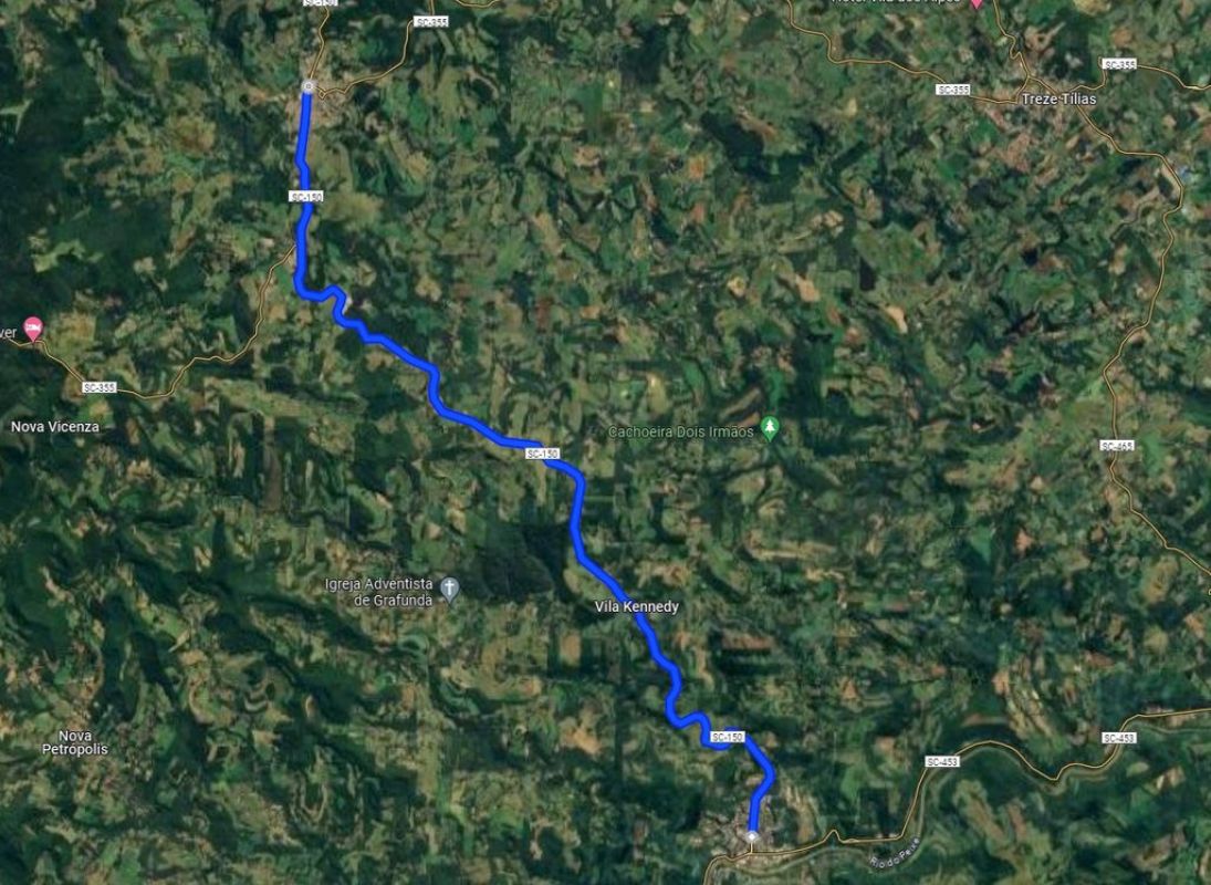 Rodovia que liga Luzerna a Água Doce ficará interditada por 30 dias