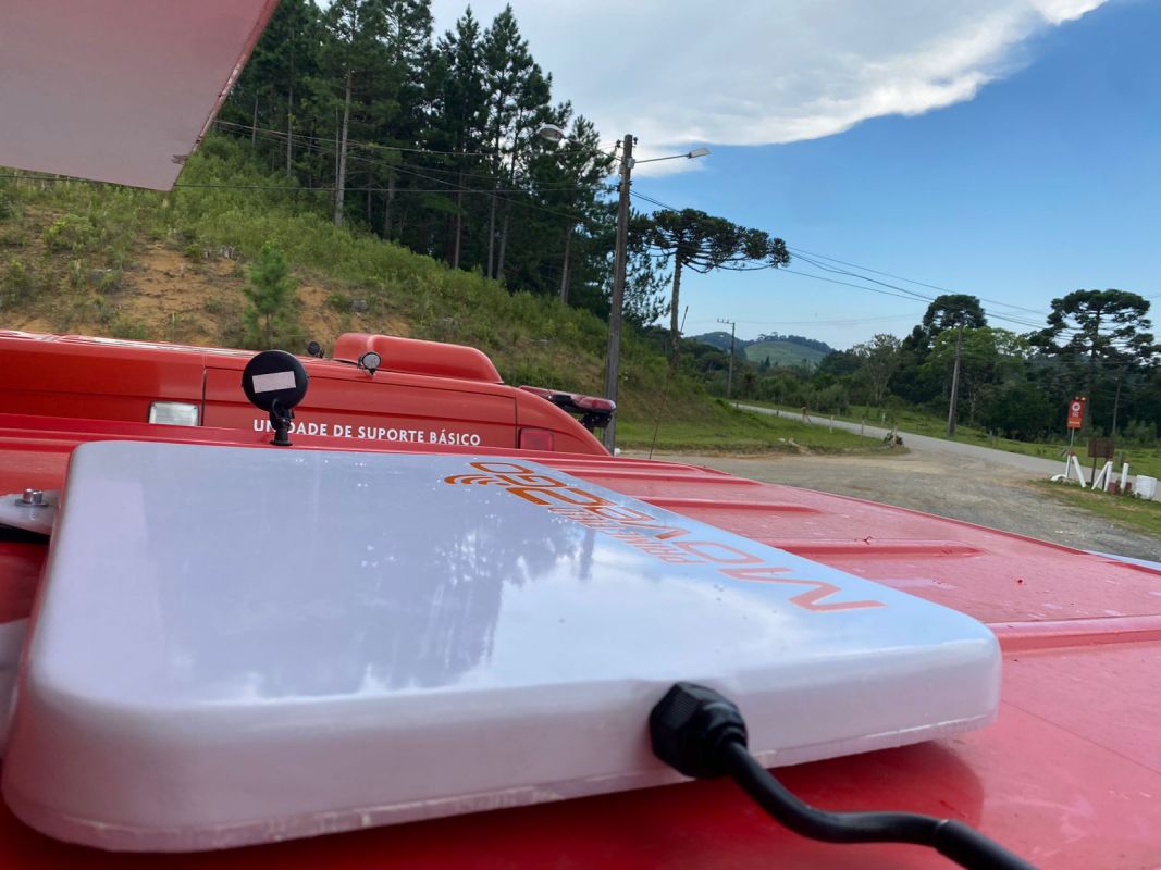 Governo catarinense testa internet via satélite em ambulância do Samu